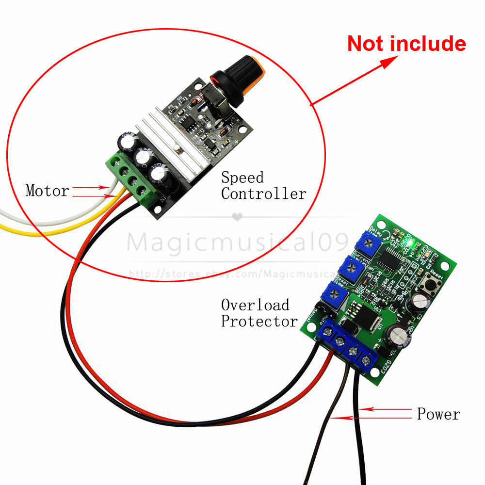 DC 6-24V 5A DC Motor Over Current Protection Device Current Limit Switch