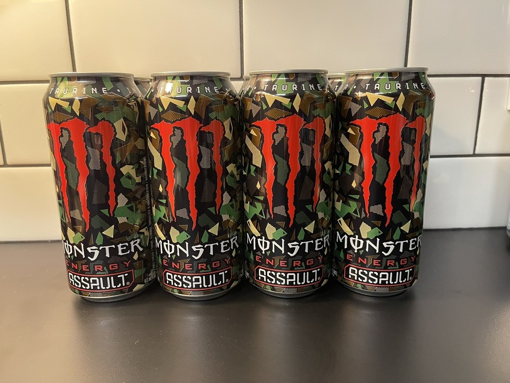 Eight (8) Monster Assault Full 16oz Cans