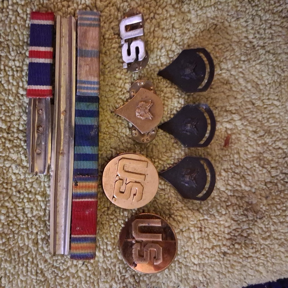 US Army Brass U.S.  Brass Collar Devises