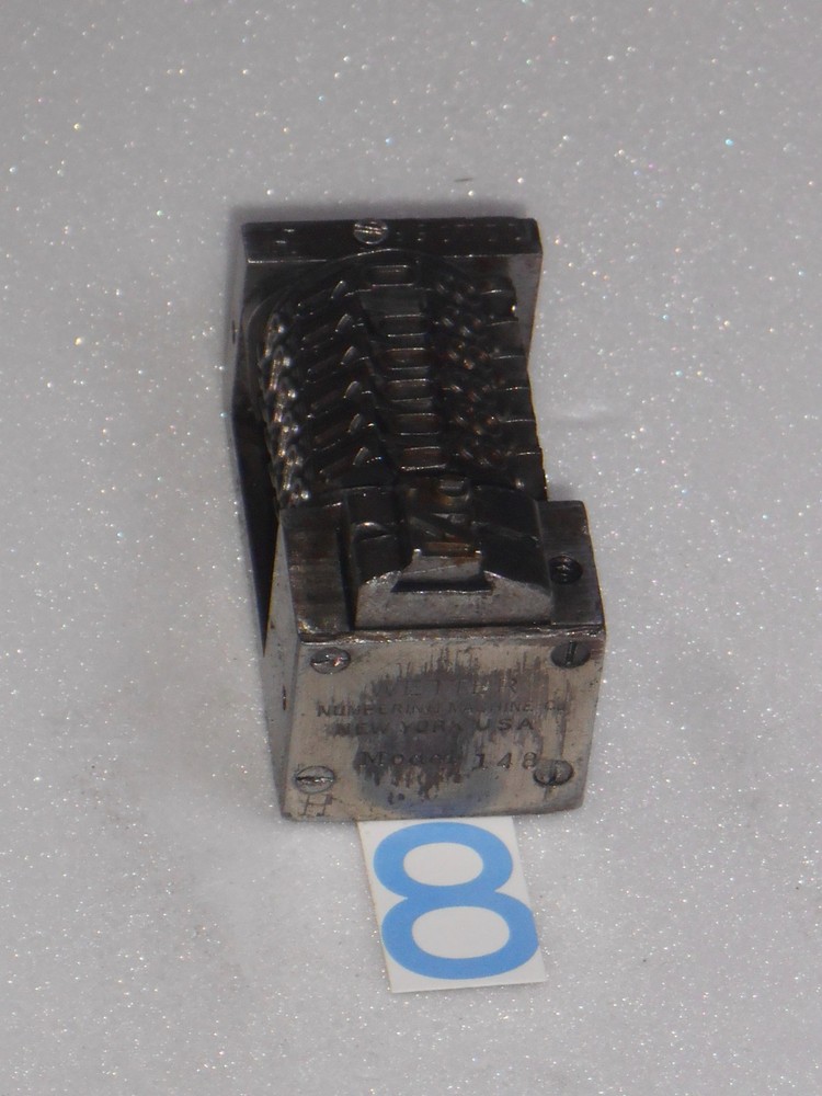 Wetter Letterpress Numbering machine | 8