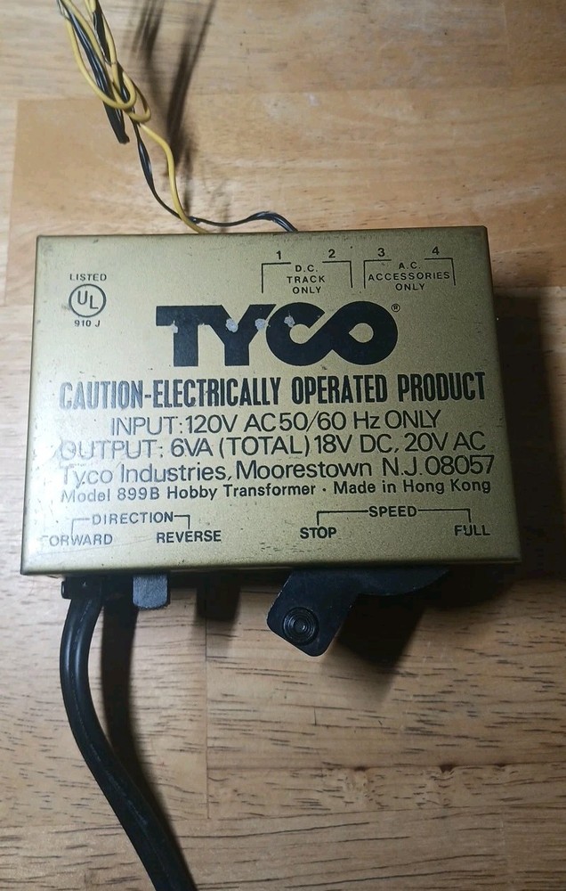 HO Scale TYCO Train Transformer Speed Controller #899B (untested)
