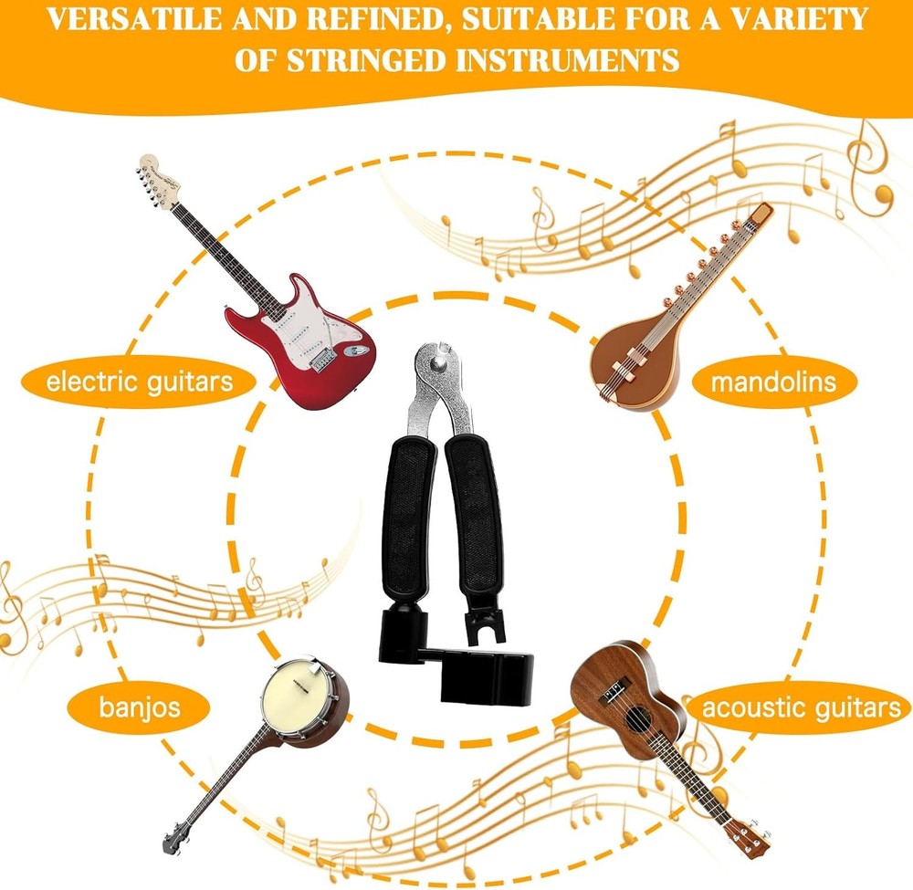 2 Set of 6 Classical Guitar Strings Replacement + 3 in 1 Guitar Restringing Tool
