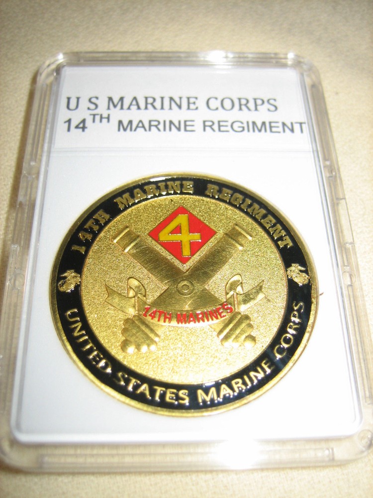 US MARINE CORPS - 14th MARINE REGIMENT Challenge Coin
