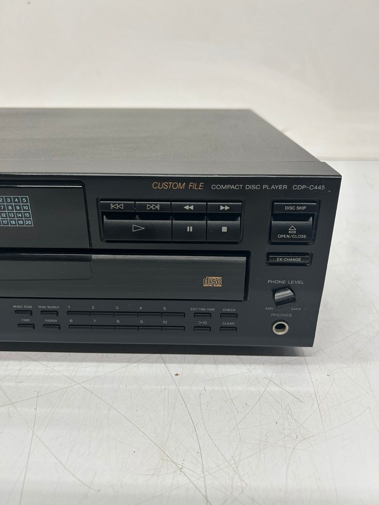 Vtg Sony Model CPD-C445 Compact 5 Disc CD Player Changer Powers On As Is