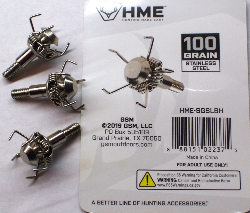 HME small game broadheads