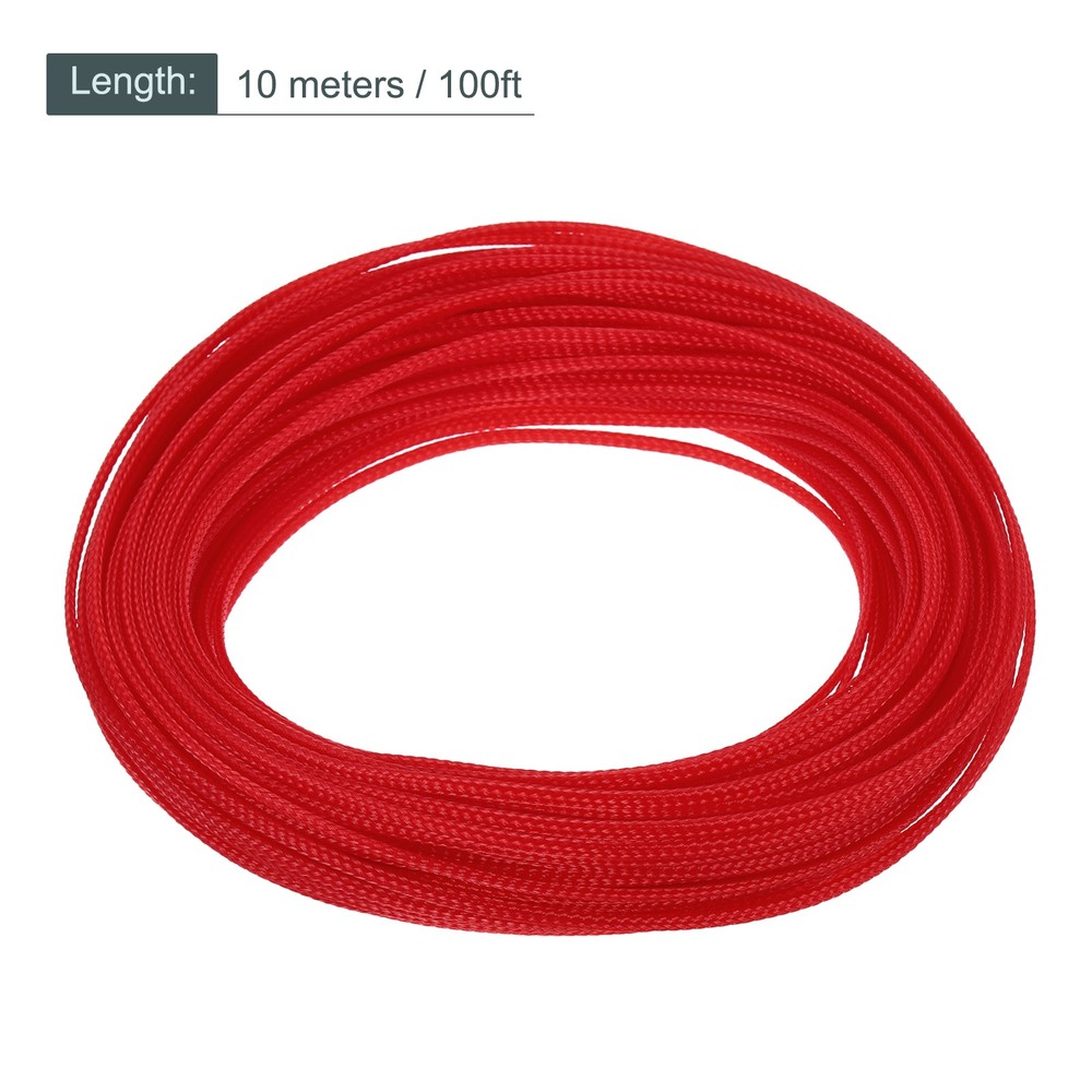 Expandable Sleeving 1/8-inch 100ft Cable Sleeve Red