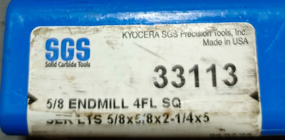 SGS 33113 5/8 Endmill 4 Fl