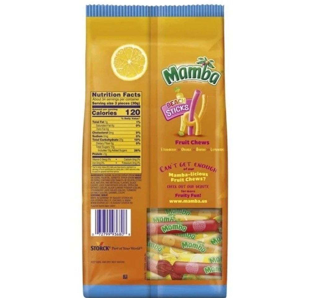 Mamba Beach Sticks Variety Pack, 35.7 Ounce