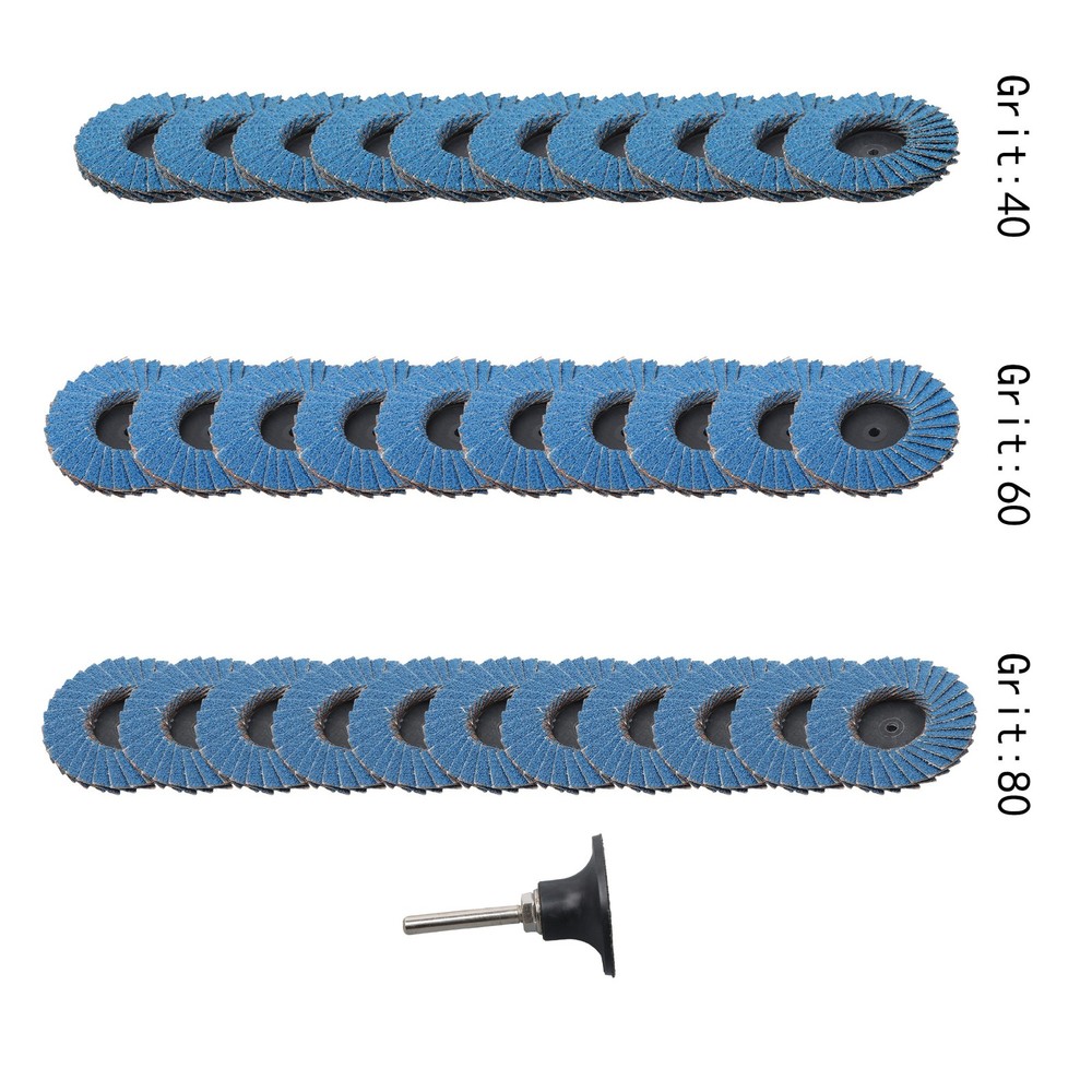 30Pcs 2 Inch Mixed Curved Roll Lock Quick Change Sanding Discs 1 Pcs 1/4" Holder