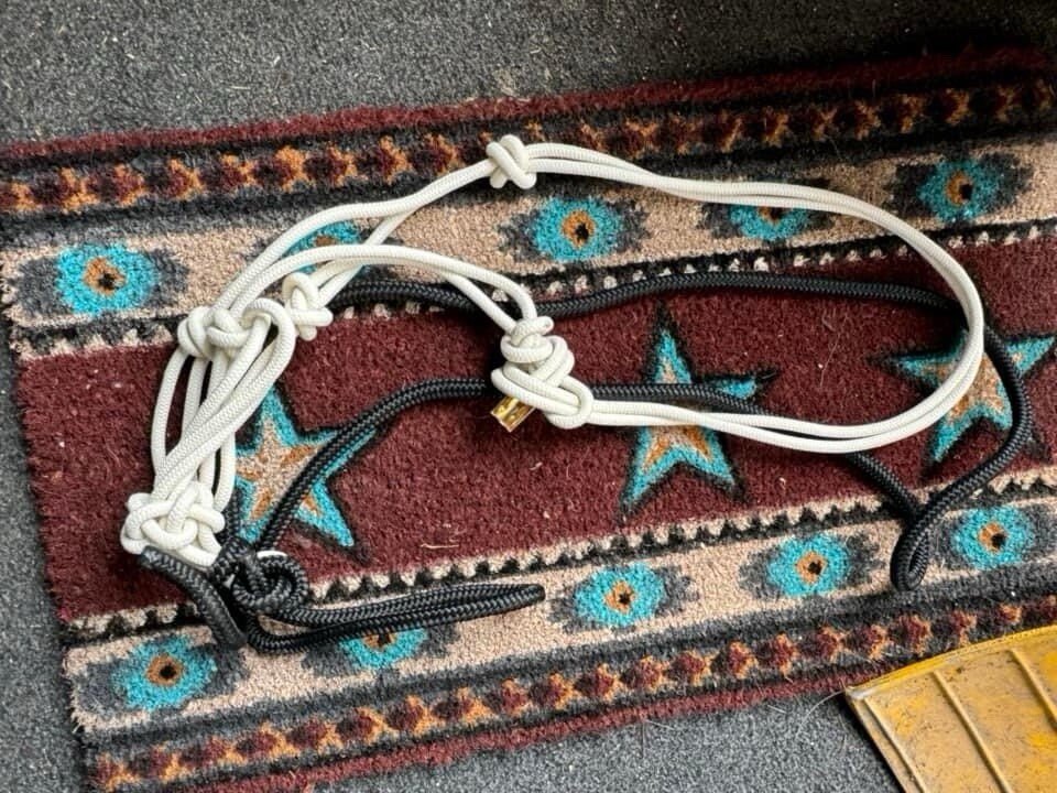 White Rope Halter With Lead