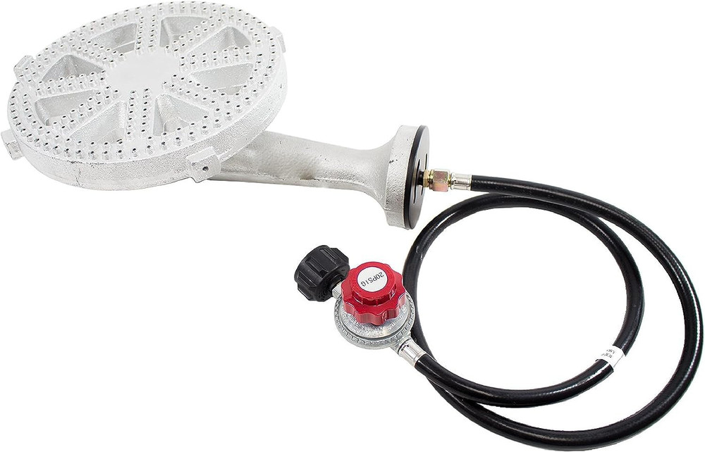 Heavy Duty Burner Head & 0-20 PSI adjustable High Pressure Regulator and Hose