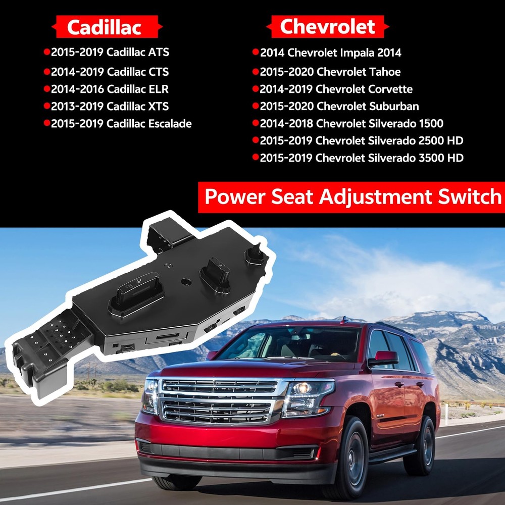 Power Seat Adjustment Switch 23247096 Front Passenger Side Seat Control Switch