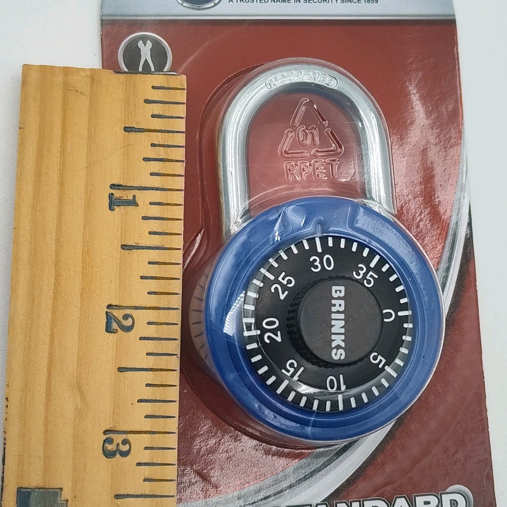 ✅🔒👀Brinks Padlock Lock Standard Security 3 Dial Combination 162-49005📸SEE📏📸