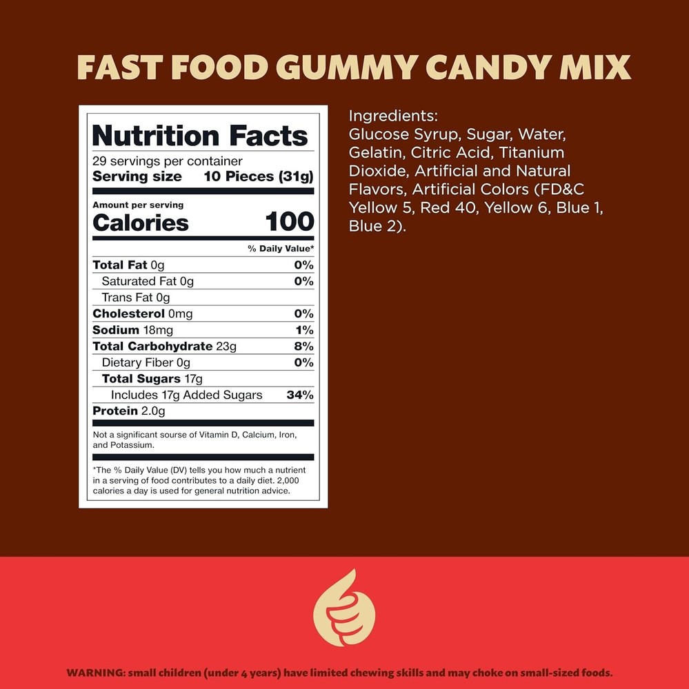 Fast Food Gummy Candy Mix | 2 Pound Bag
