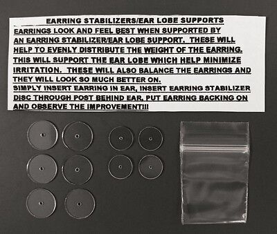 NEW-EAR LOBE SUPPORTS -2 SIZES -LARGE & RARE SMALLER COMBO PACK- SOLVES DROOPING