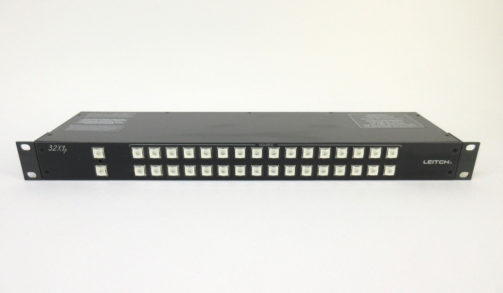 Leitch RCP-32X1P 1RU Remote 32x1 Programmable Push Button Switch Panel
