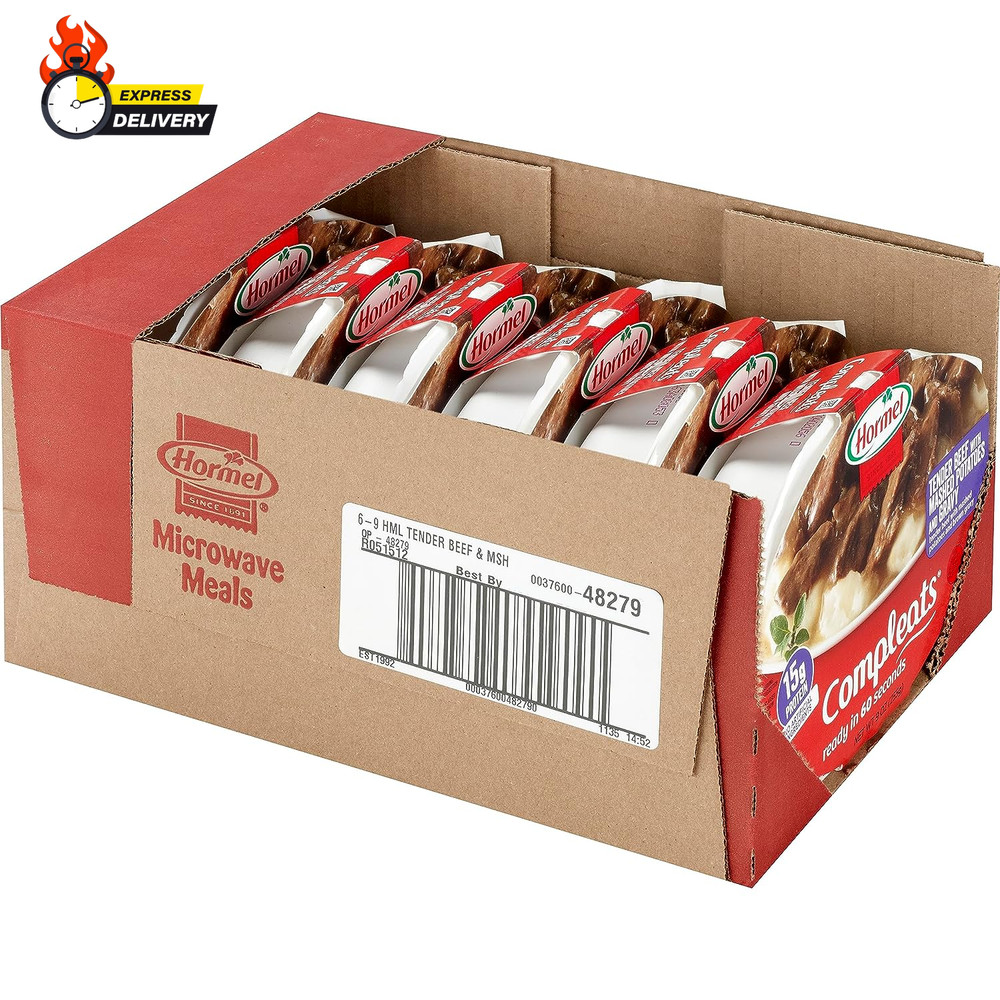 Tender Beef with Mashed Potatoes & Gravy Microwave Tray, 9 Oz. (6 Pack)