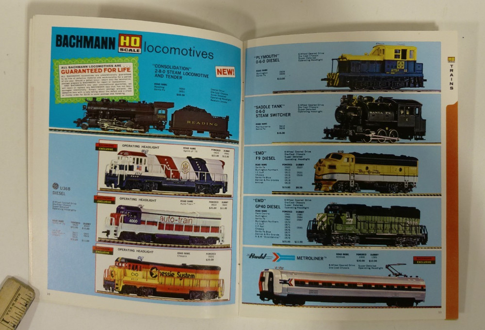 Vintage Bachmann Model Trains 1975 Mini Catalog