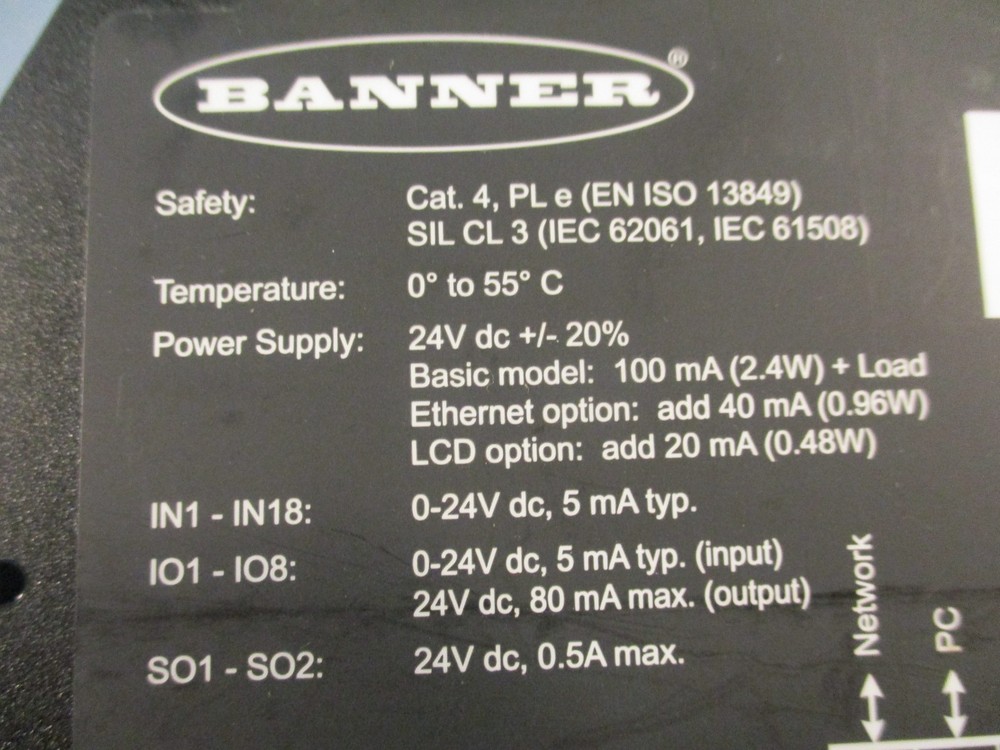 Banner XS26-2DE Expandable Safety Controller 85064 55C Max 24VDC 100mA