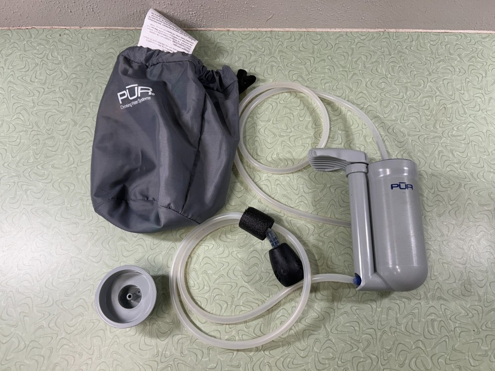 Pur Hiker Microfilter Water Filter Backpacking w/ Storage Bag