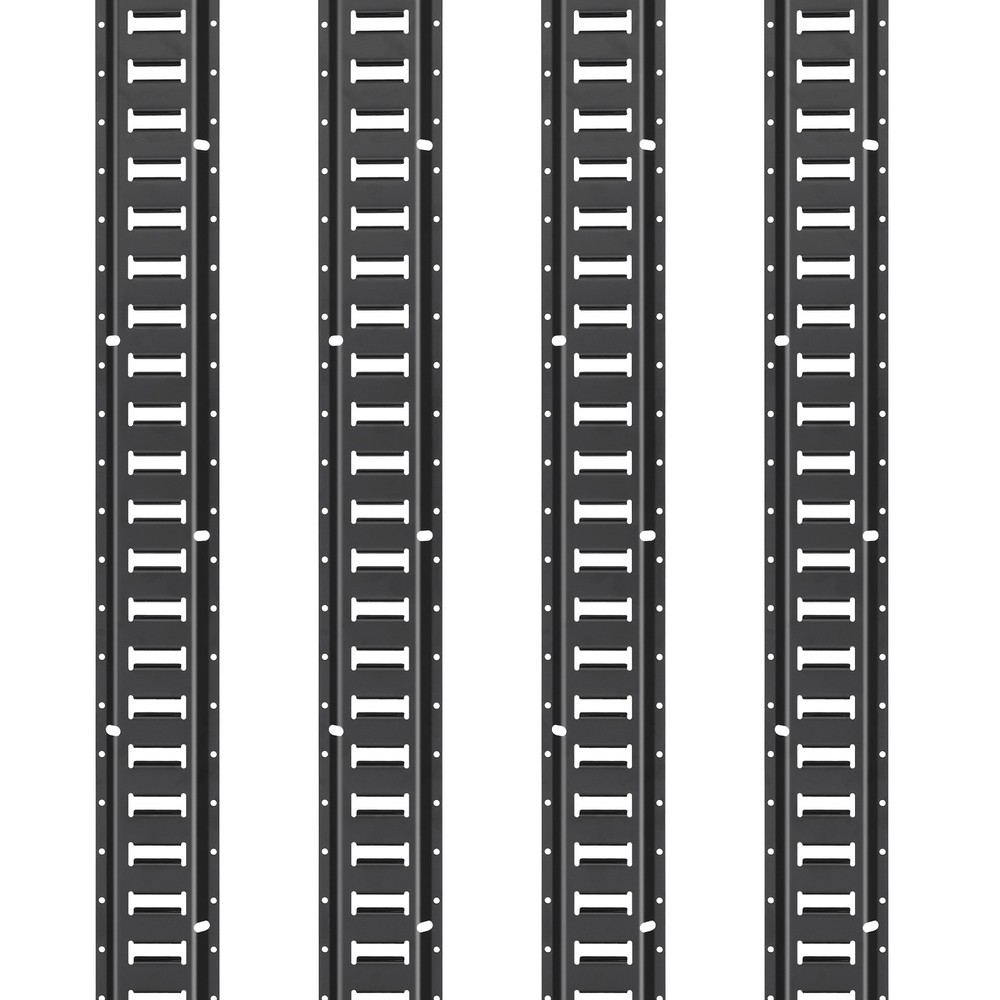 VEVOR E Track Tie Down Rails Power Coated E-Tracks 4 Pack 5' for Cargo Trailers