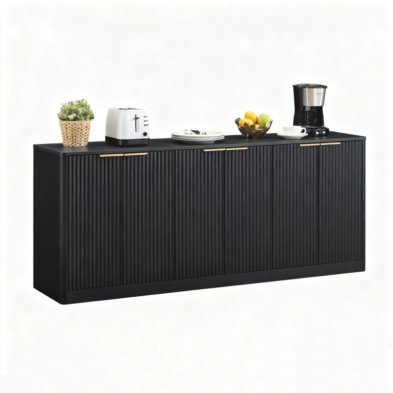 67" Sideboard Cabinet 6-Door TV Stand Cupboard Buffet Console Table with Storage