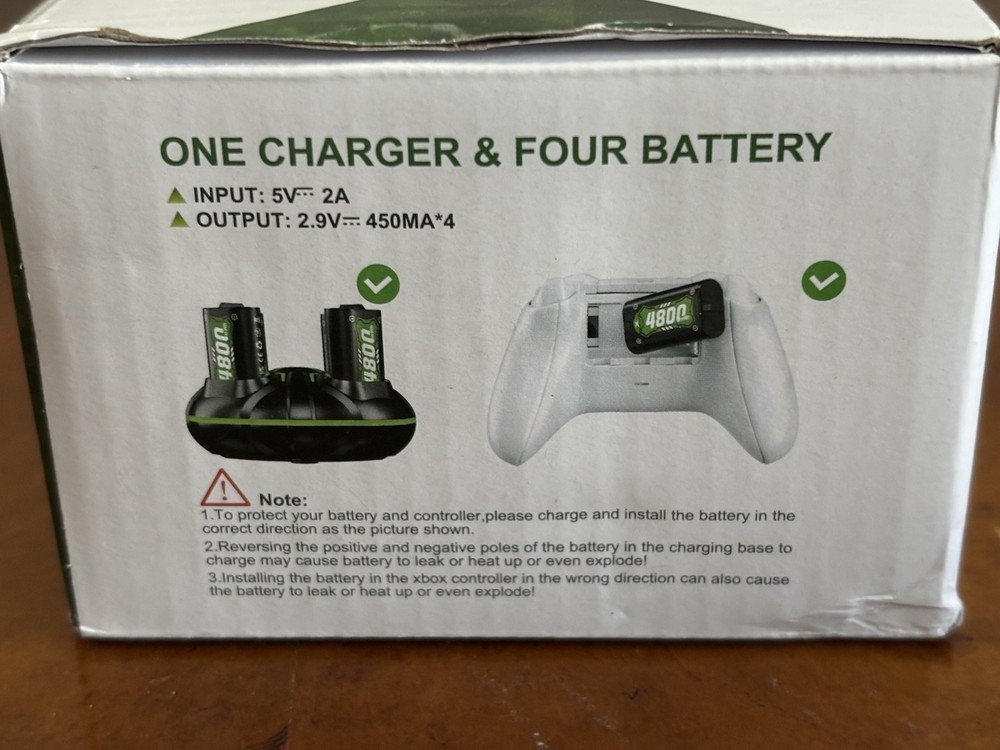 Rechargeable Battery 4800mWh Charging Dock for XBOX Controller