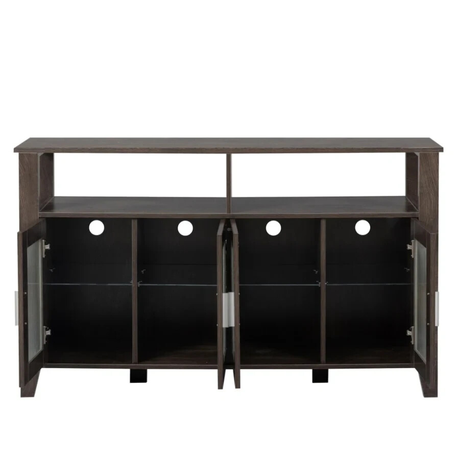 Sideboard Buffet Cabinet, Accent Cabinet with glass doors, Storage Cabinet