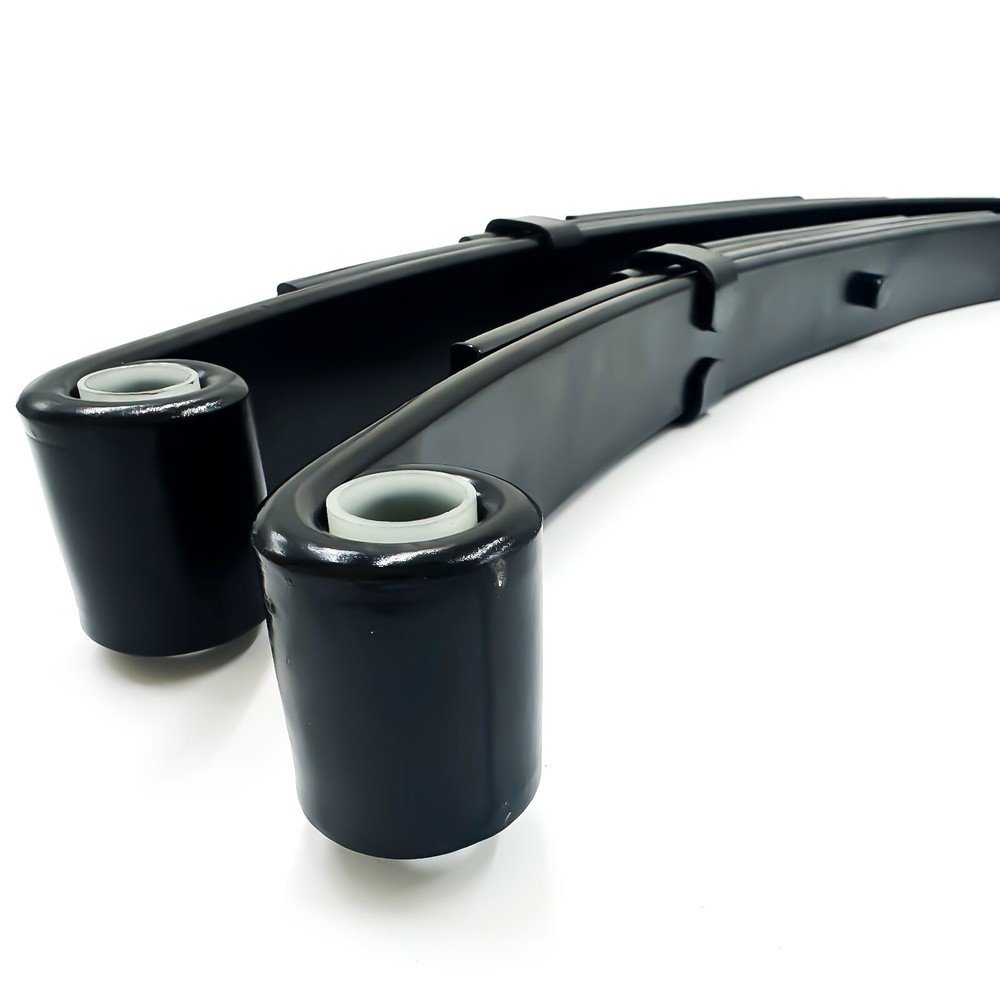 For 3500lbs Single Trailer Axle 4 Leaf Double Eye Leaf Springs + Hanger Kit