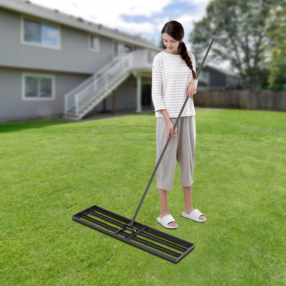 Lawn Leveling Rake, Large Levelawn Tool, 5.74FT Adjustable Handle Leveling Tool