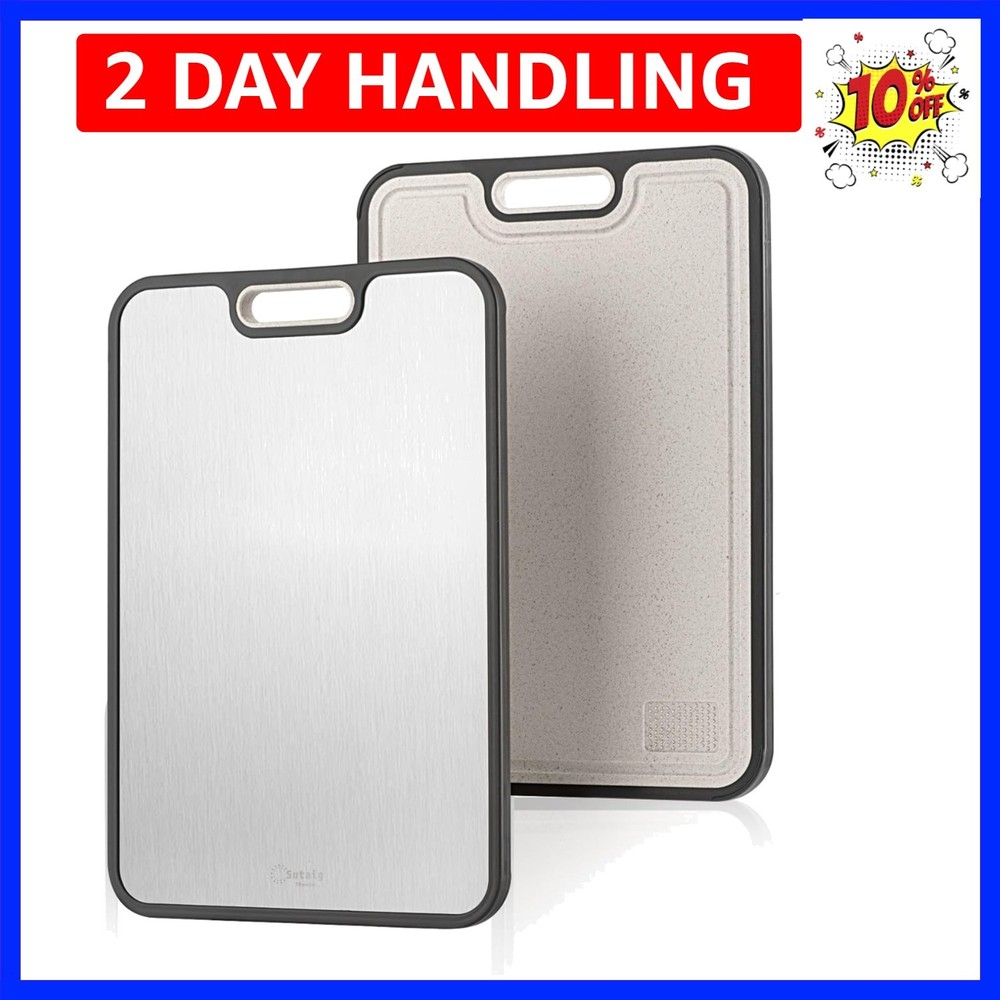 Titanium Cutting Boards for Kitchen, 15” Double Sided Cutting Board Food Grad...