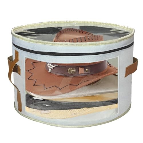 STARGAZ Oversized Clear Hat Storage Bag, Hat boxes for women storage, White