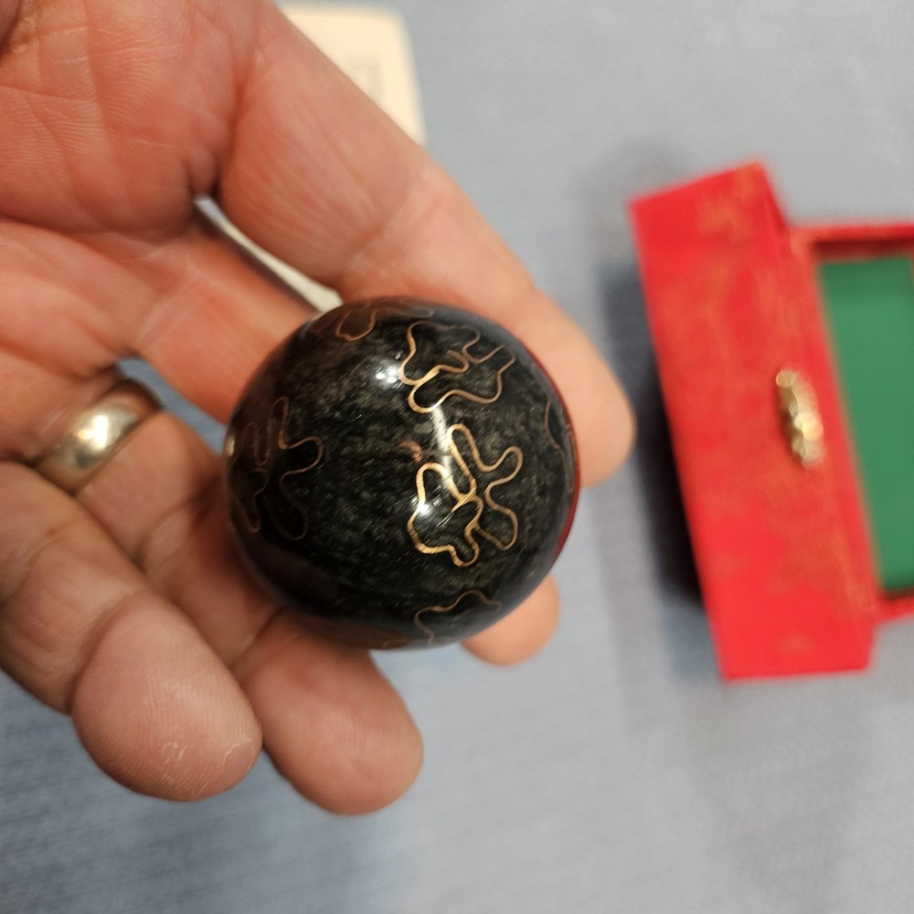 Baoding Iron Ball Direction Exercise For Stress Relief Chiming China Box manual