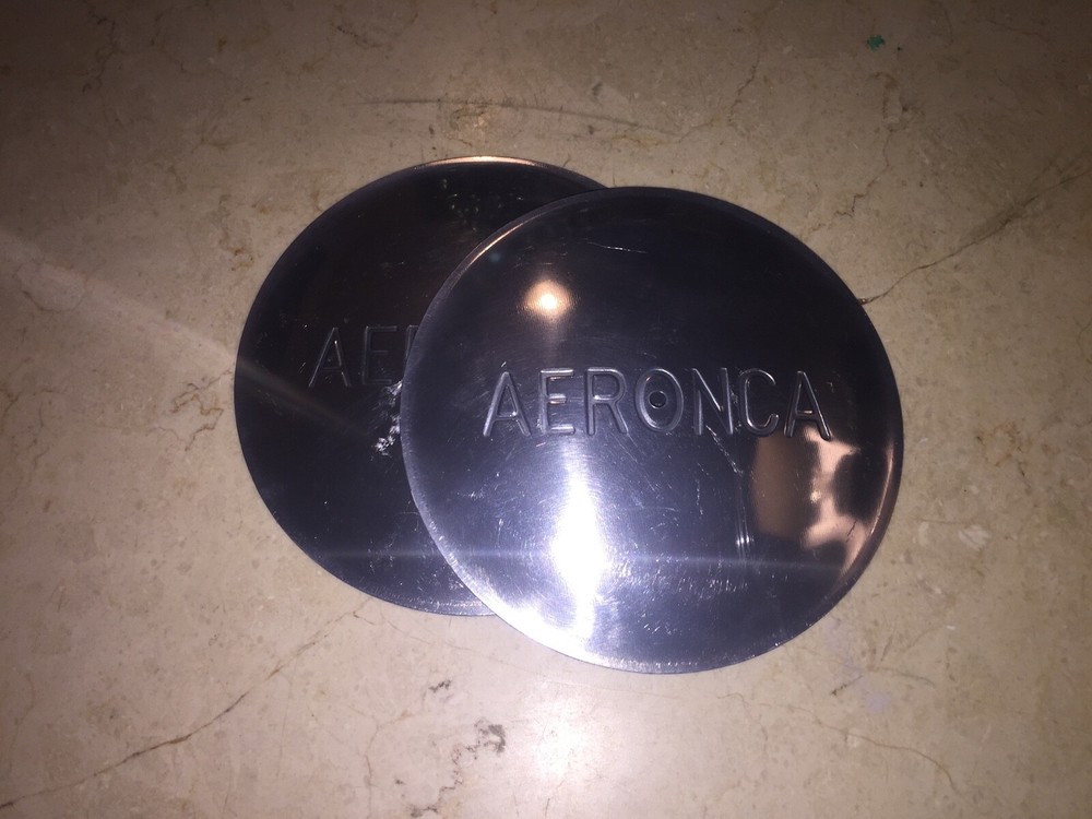 Aeronca Style Van Sickle Dust Covers, Hub Caps, Polished, Pair