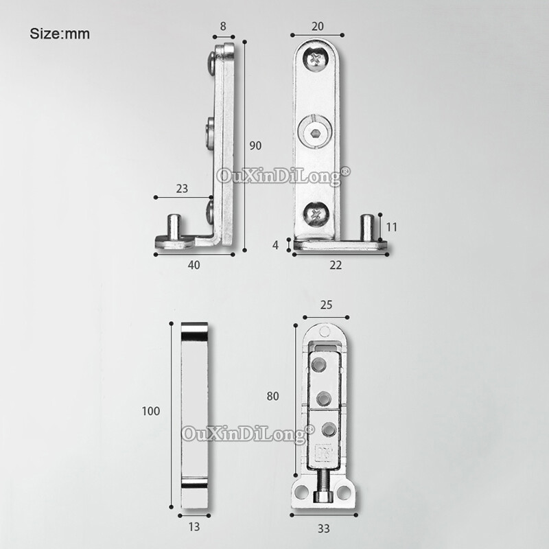 1Set 3D Adjustable Heavy Door Hinges Hidden Door Pivot Hinge Install Up and Down