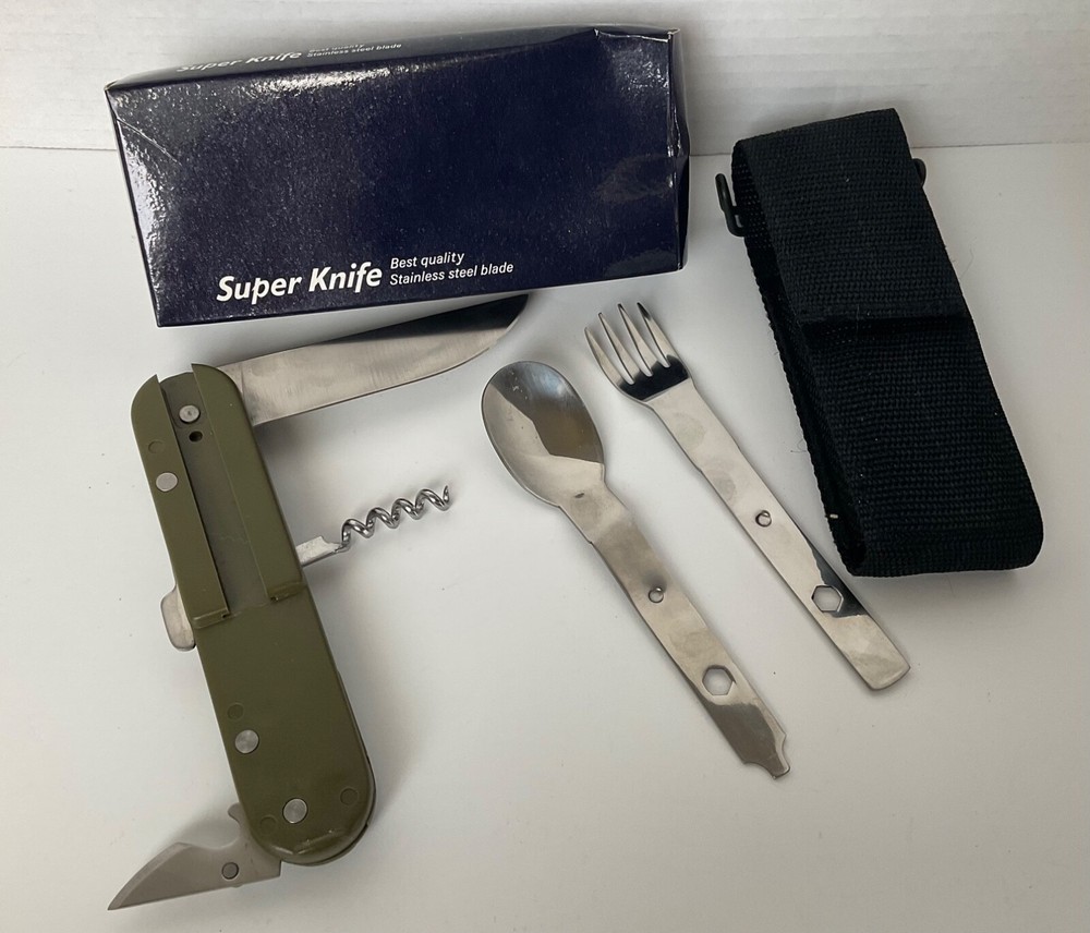 Super Knife Utility Eating MultiTool with Sheath KG605