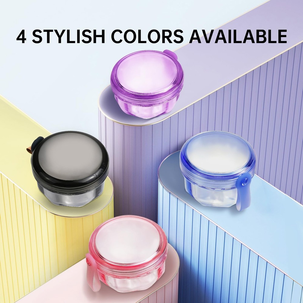 Leak Proof Denture Cups for Soaking Dentures with Strainer Transparent Black