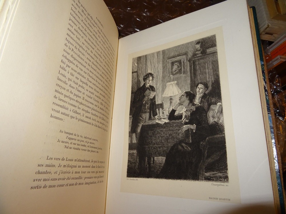 Raphaël - Lamartine Beautiful signed Moroccan Binding - Champollion with...