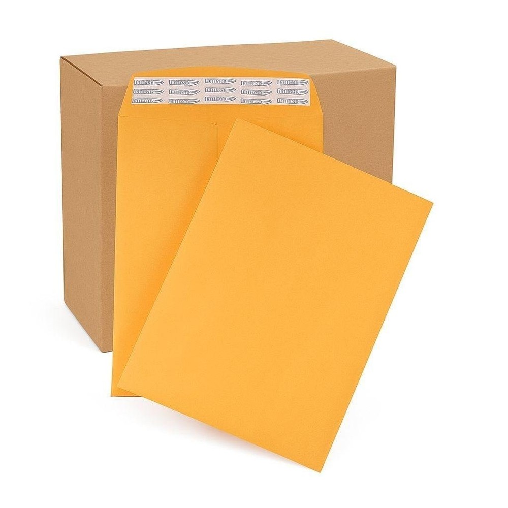 500 - Pack 10"x13" Kraft Catalog Mailing Envelopes Mailers Peel Self Seal