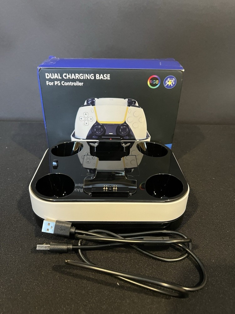 Puning Dual PS5 Controller Fast Charging Station with RGB LED Lights