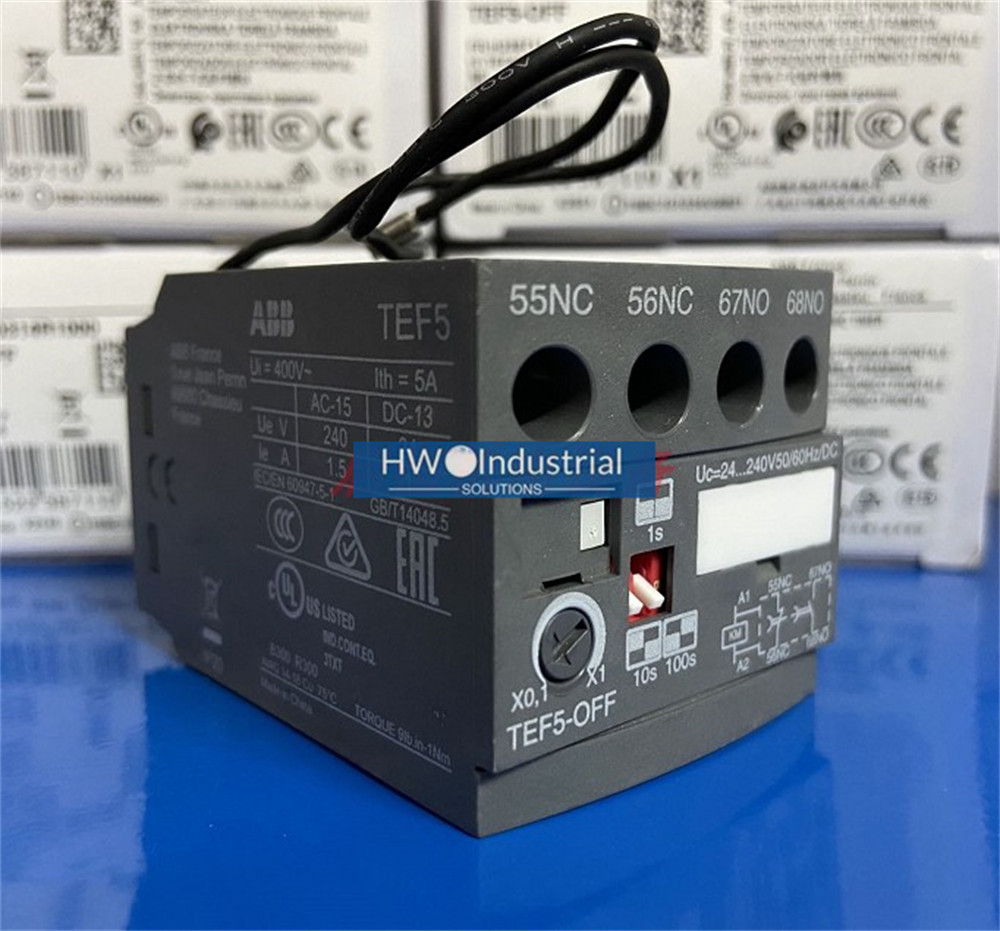 1/pieces NEW ABB Power Off Delay Head TEF5-OFF Contactor Timer Module