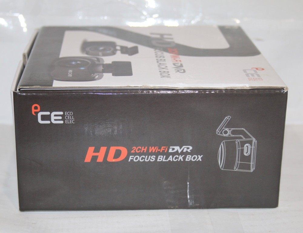 eCell e-Focus 2CH Night Vision Dash Cam w/Separate Main Device & Smartphone Link