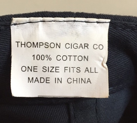 Thompson Cigar Company Black Cap Hat Adjustable
