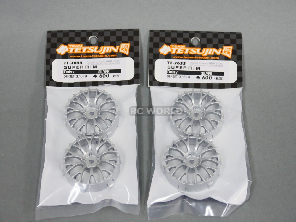 Tetsujin DAISY Wheels INSERTS Disk Adjustable Offset - MATTE BLACK - 4 pcs