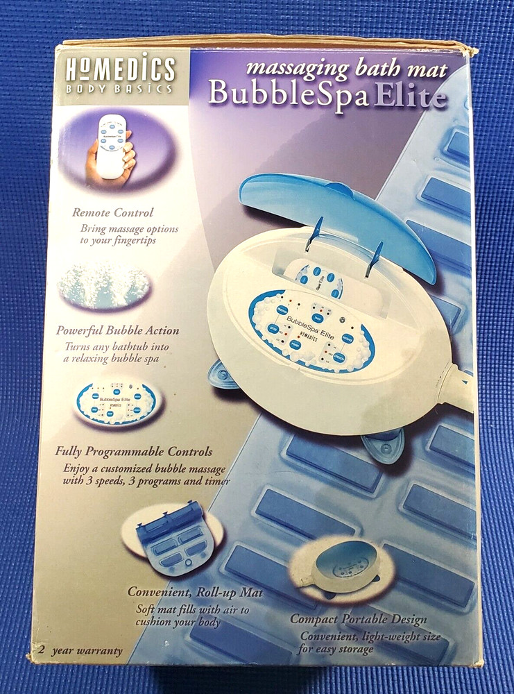 HoMedics BubbleSpa Elite BMAT-5 Programmable Massaging Bath Mat w/Remote