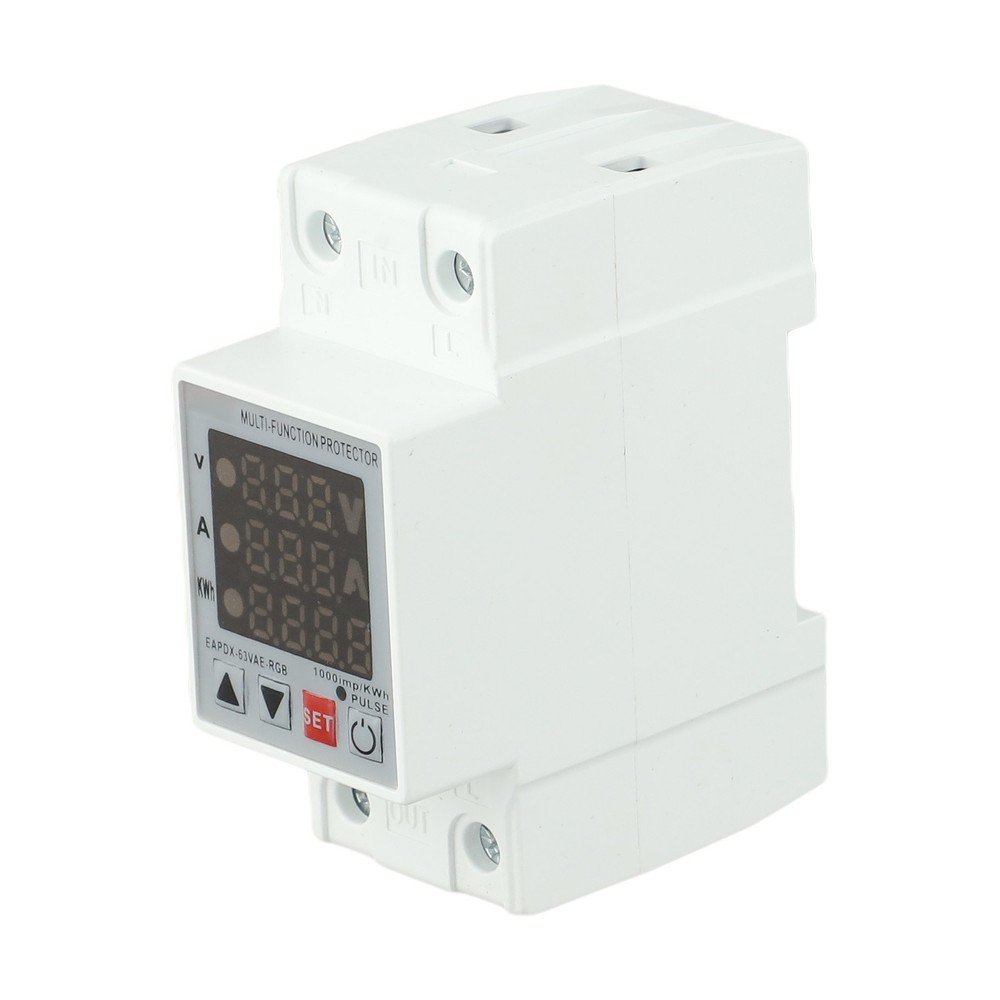 63A Adjustable Voltage Protector Relay for Din Rail with Display Function