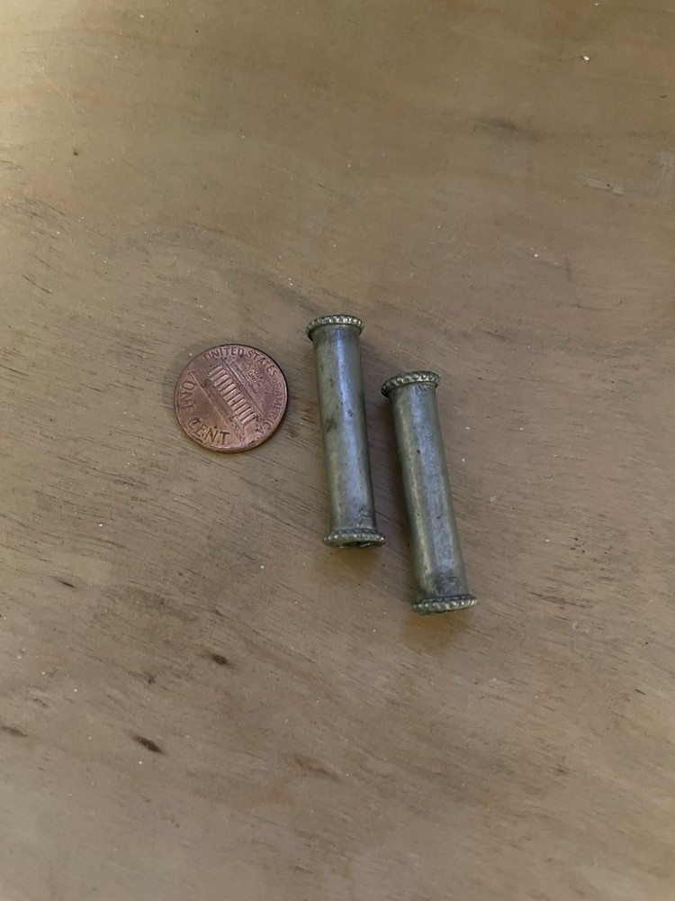 Antique Turkmen Silver Column Beads