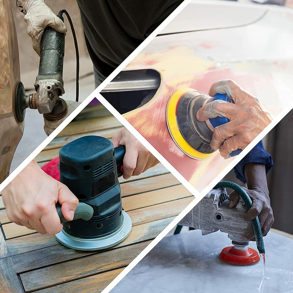 5inch Silicon Carbide Sanding Disc 3000-10000 Assorted Grit W/Pad Hook Loop 21Pc