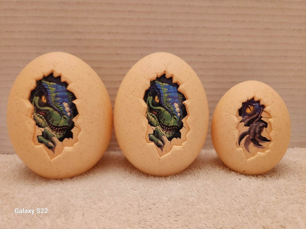 3 NERF Plastic Dinosaur Egg Targets