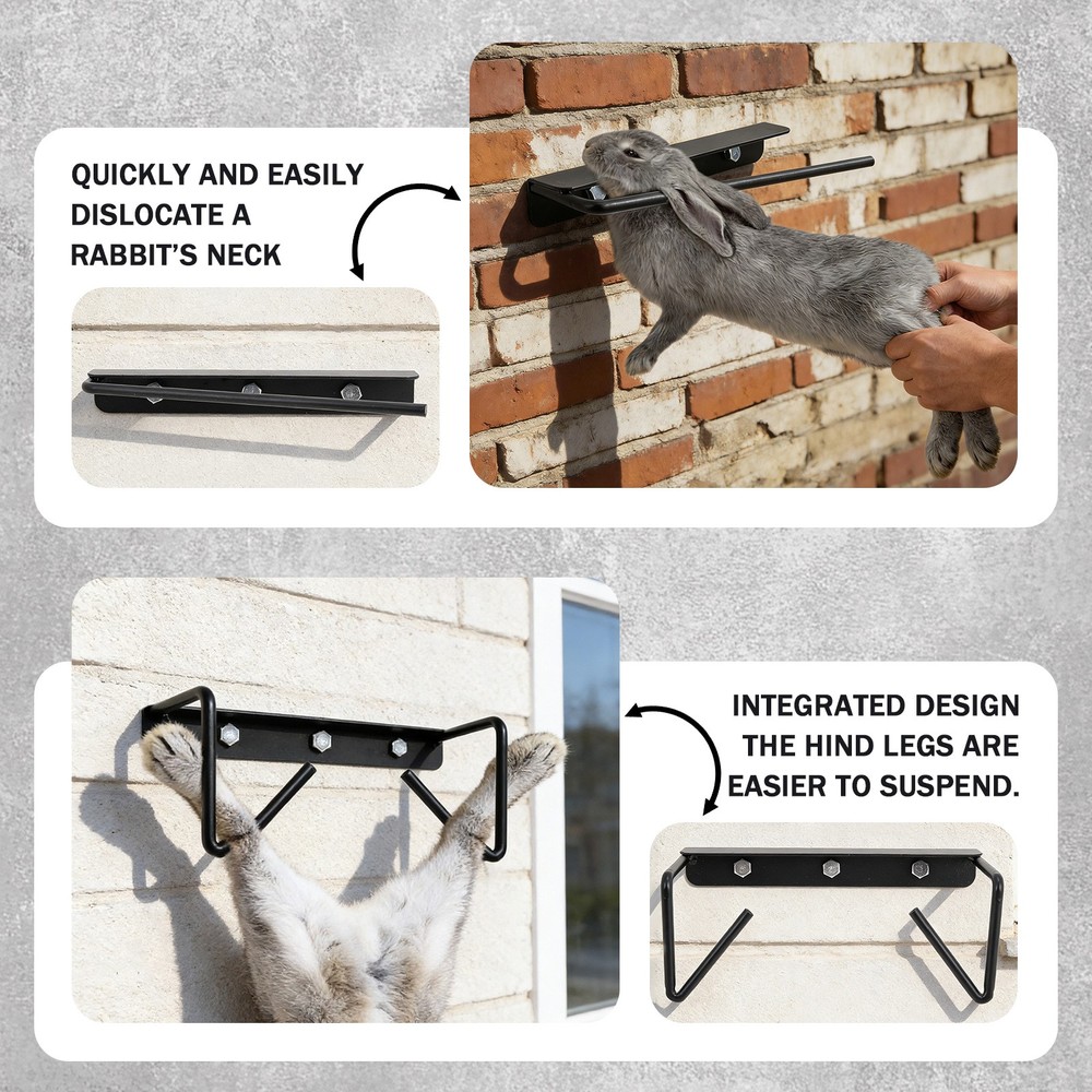 Rabbit Dislocator Skinning Tool Set, Cervical Dislocation Tool, Heavy Metal M